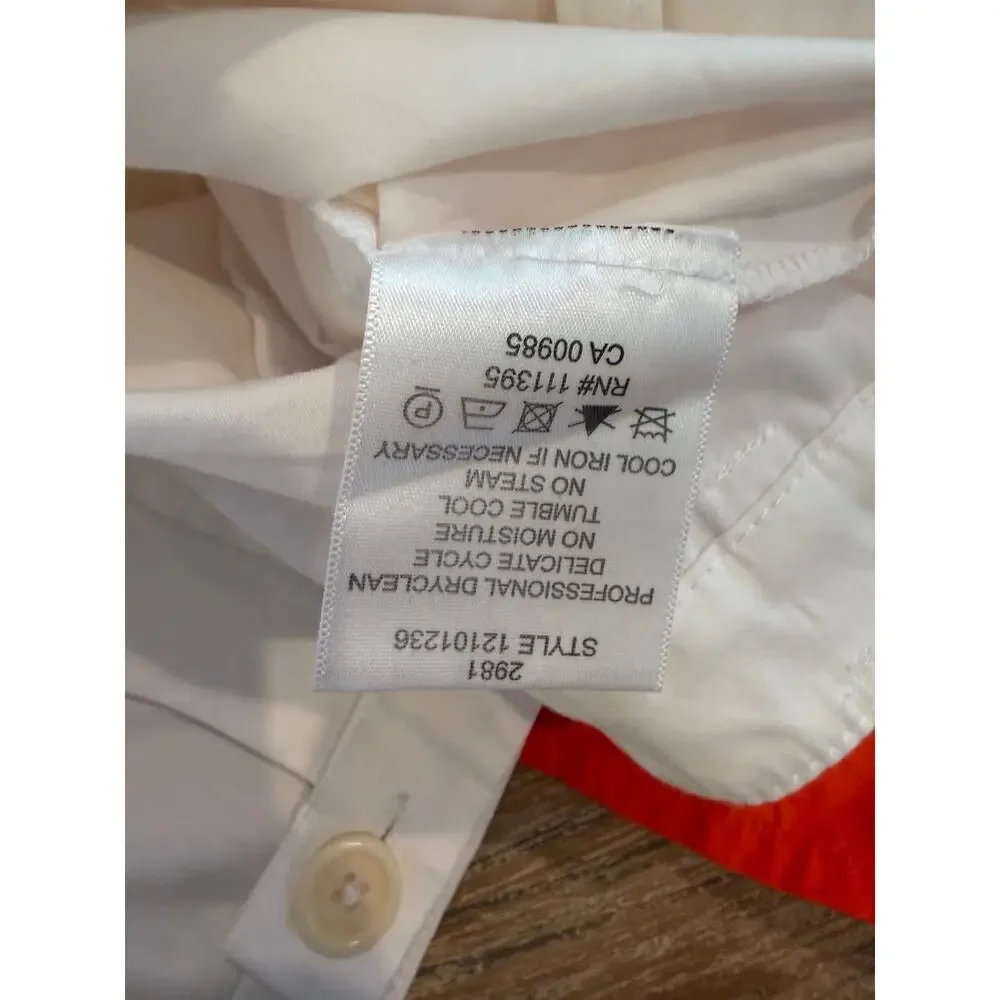 Tory Burch Tailored Cropped Cotton Pants Crisp White 8